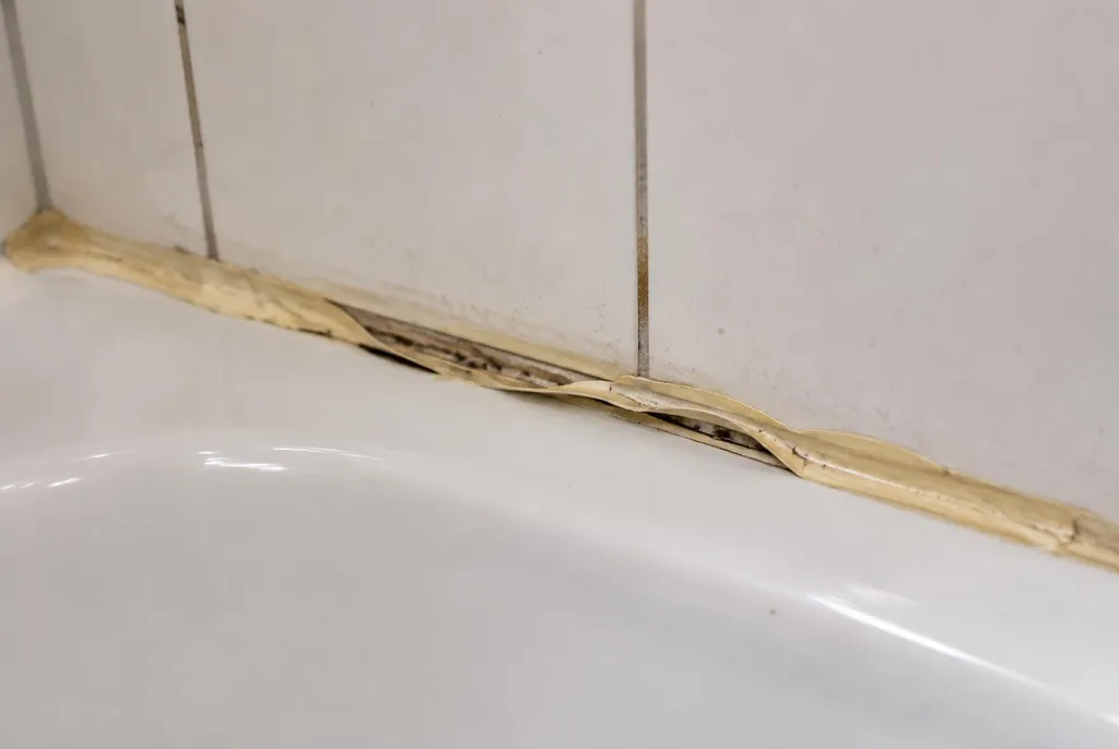 Kitbedrijf Harmelen – loslatende kit naast het bad